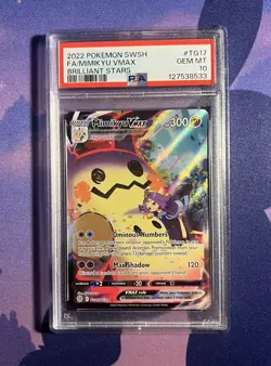 Pokemon Card PSA 10 Mimikyu VMAX TG17/TG30 Sword & Shield Brilliant Stars 2022 - Image 1