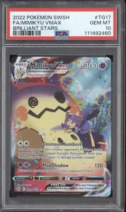 Mimikyu VMax Pokemon Brilliant Stars TG17/TG30 Full Art PSA 10 - Image 1