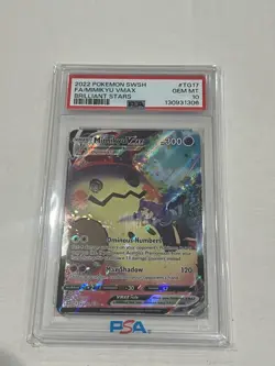 2022 Pokemon Brilliant Stars Mimikyu Vmax TG17/TG30 PSA 10 - Image 1