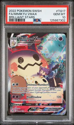 PSA 10 MIMIKYU VMAX TG17/TG30 FULL ART BRILLIANT STARS POKEMON 😍 - Image 1