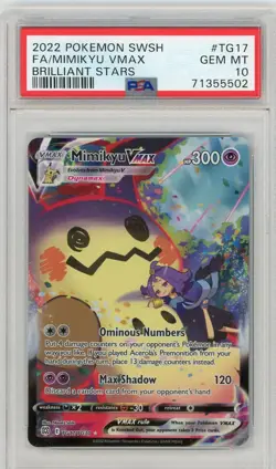 Mimikyu VMAX TG17/TG30 PSA 10 SWSH Brilliant Stars Trainer Pokemon Card PC - Image 3