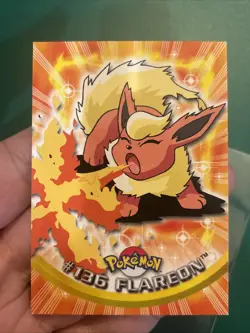 FLAREON Series 3 TV Animation Ed. POKEMON Non-Holo TOPPS 2000 Trading Card #136 - Image 1
