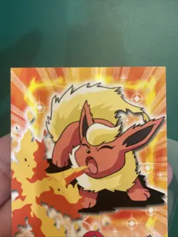 FLAREON Series 3 TV Animation Ed. POKEMON Non-Holo TOPPS 2000 Trading Card #136 - Image 2