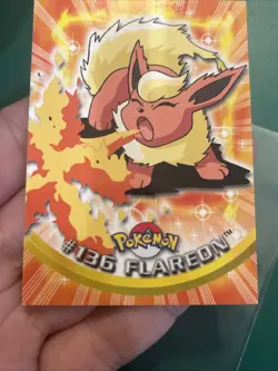 FLAREON Series 3 TV Animation Ed. POKEMON Non-Holo TOPPS 2000 Trading Card #136 - Image 3