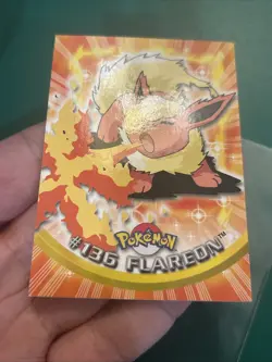 FLAREON Series 3 TV Animation Ed. POKEMON Non-Holo TOPPS 2000 Trading Card #136 - Image 4