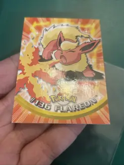 FLAREON Series 3 TV Animation Ed. POKEMON Non-Holo TOPPS 2000 Trading Card #136 - Image 5