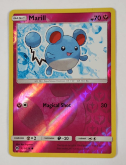 Marill 135/214 Reverse Lost Thunder Holo Pokemon Card LP - Image 1
