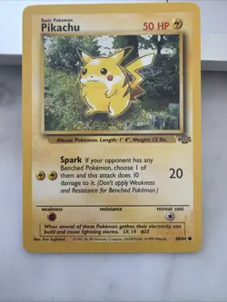 Rare Pikachu Pokemon Card Original 1995 Great Condition 50 hp 60/64 RED CHEEKS! - Image 1