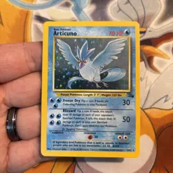 Articuno Holo Rare 2/62 - 1999 Fossil WoTC Pokemon TCG Card Vintage Old School - Image 1