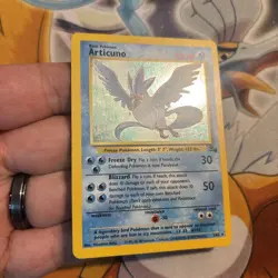 Articuno Holo Rare 2/62 - 1999 Fossil WoTC Pokemon TCG Card Vintage Old School - Image 2