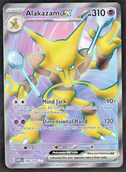 Pokemon TCG Alakazam EX 188/165 Scarlet & Violet 151 Ultra Rare Holo Card NM - Image 1