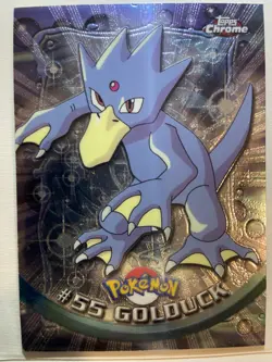 2000 Topps Chrome Pokemon GOLDUCK Holo # 55 T.V. Animation Card Series 1 - Image 1