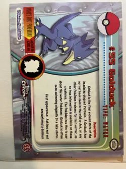 2000 Topps Chrome Pokemon GOLDUCK Holo # 55 T.V. Animation Card Series 1 - Image 2