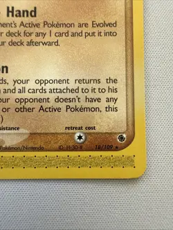 Nosepass 18/109 EX Ruby & Sapphire Regular Rare E-Reader Pokemon Card - Image 4