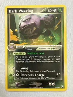 Dark Weezing 42/109 EX Team Rocket Returns Regular Pokemon Card - Image 2