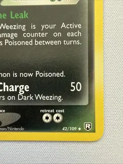 Dark Weezing 42/109 EX Team Rocket Returns Regular Pokemon Card - Image 4