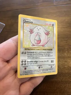 SHADOWLESS Chansey Holo Foil Rare Base Set 3/102 1999 Pokemon TCG Card - Image 2