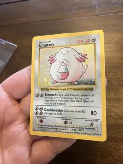 SHADOWLESS Chansey Holo Foil Rare Base Set 3/102 1999 Pokemon TCG Card - Image 3