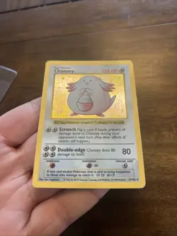 SHADOWLESS Chansey Holo Foil Rare Base Set 3/102 1999 Pokemon TCG Card - Image 4