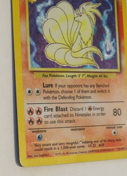 Pokemon TCG Ninetales Base Set 12/102 Holo Unlimited Holo Rare MP Card - Image 2