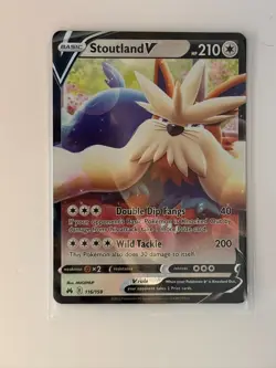 Pokemon Cards Stoutland V - 116/159 - Crown Zenith Sword & Shield Ultra Rare NM - Image 1