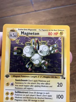 1999 Pokemon Card Magneton Fossil 1st Edition Holo 11/62 Vintage Old School Wotc - Image 2