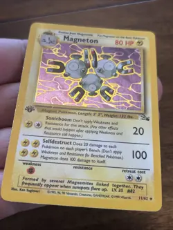 1999 Pokemon Card Magneton Fossil 1st Edition Holo 11/62 Vintage Old School Wotc - Image 5
