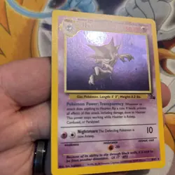 Haunter 6/62 Fossil Holo Rare Pokemon Card 1999 Vintage WOTC old School - Image 3