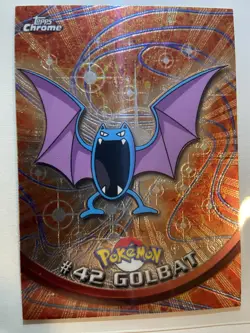 Pokemon #42 Golbat Card Foil Holo Topps Chrome 2000 TV Animation Series 1 - Image 1