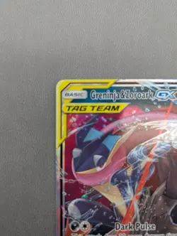 Pokemon TCG Greninja & Zoroark GX Holo Ultra Rare Card 107/214 Unbroken Bonds NM - Image 2