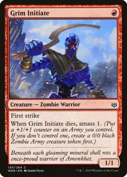 MTG War of the Spark C Grim Initiate #130 PLAYSET 4x x4 - Image 3