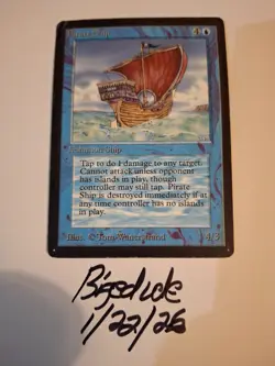 MTG Beta Pirate Ship - See Pics for Condition - bigedude - Image 1