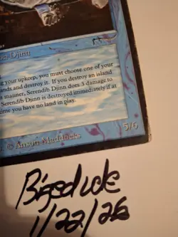 MTG Arabian Nights Serendib Djinn - See Pics for Condition - bigedude - Image 3