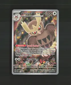 Noctowl SVP141 Scarlet & Violet Full Art Black Star Promo Holo Pokemon Card NM - Image 1