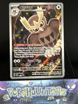 Pokemon Card Noctowl SVP 141 Stellar crown Black Star Promo NM - Image 1