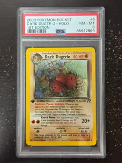 2000 Pokemon 1st Edition Dark Dugtrio Holo #6 Team Rocket PSA 8 NM-MT WOTC Cert# - Image 1