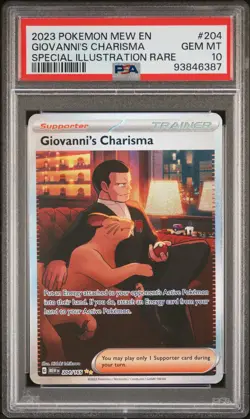 2023 Pokemon Scarlet & Violet 151 Giovanni's Charisma #204/165 PSA 10 - Image 1