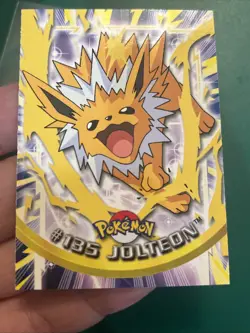 2000 Topps Pokemon Series 3 #135 Jolteon TV Animation Edition Blue Vintage - Image 3
