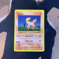 Ponyta Shadowless Base Set 60/102 Pokemon Card Raw - Image 1