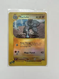 2003 Pokemon Skyridge Machoke 38/144 Rare Reverse Holo Card (LP) - Image 1