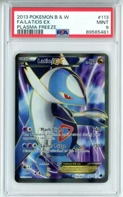 PSA MINT 9 Pokemon TCG Latios EX (113 Full Art) 113/116 Plasma Freeze Holo - Image 1