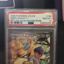 2025 POKEMON JTG EN-JOURNEY TOGETHER #186 HOP'S ZACIAN EX PSA 10 - Image 2