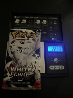 Heavy! 22.33g Pokemon TCG SV10.5 White Flare Booster Pack Sealed! - Image 1