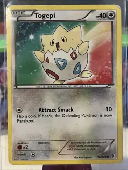 Pokemon - Togepi - 110/149 - Common - BW - Boundaries Crossed - MP - Image 1