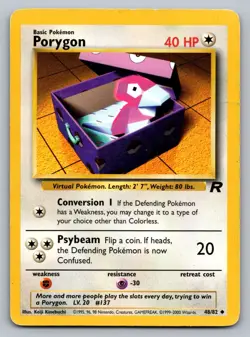 Pokemon TCG Team Rocket Porygon 48/82 - Image 1