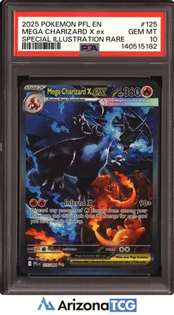 Pokemon 2025 Mega Charizard X EX 125 Phantasmal Flames SIR GEM MINT PSA 10 - Image 1