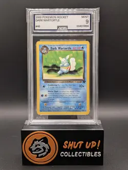 Dark Wartortle 46/82 Regular 2000 Pokemon Team Rocket WOTC Vintage TCG AGS 9 - Image 1