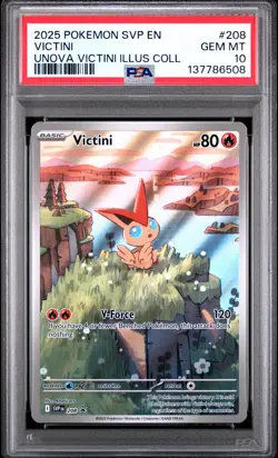 2025 POKEMON SVP EN-SV BLACK STAR PROMO #208 VICTINI PSA 10 - Image 1