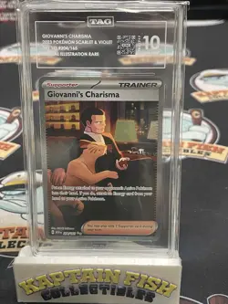 2023 Pokemon Scarlet & Violet 151 Giovanni's Charisma #204/165 TAG 10 - Image 1