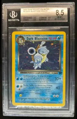 2000 Pokemon Team Rocket Dark Blastoise Holo #3/82 BGS 8.5 - Image 1